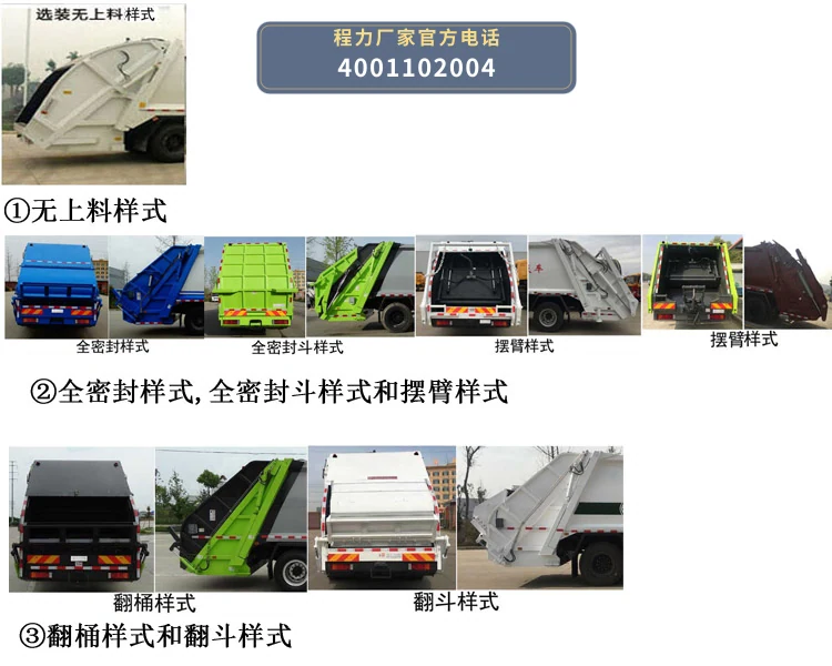 CL5182ZYS6SJ型程力牌压缩式垃圾车 产品细节图